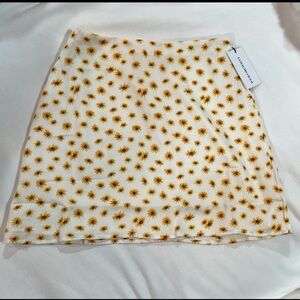 WeWoreWhat White Cream A-Line Mini Skirt